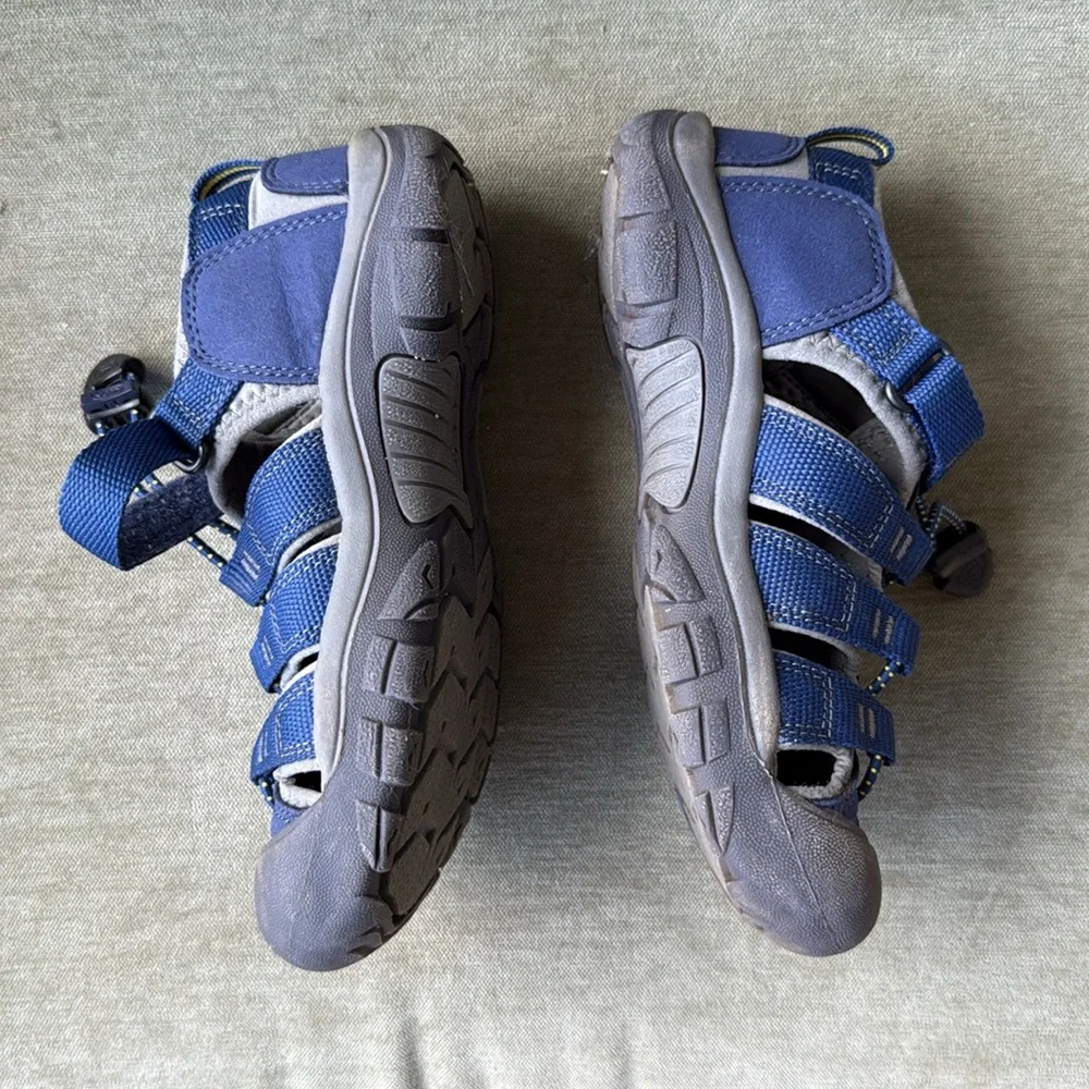 Keen Kids Newport Blue Hiking Water Flat Slip On Sandal Shoe Sz Big Kids 2 - Picture 5 of 8